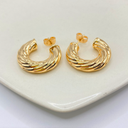 Arracada chunky crooked lines