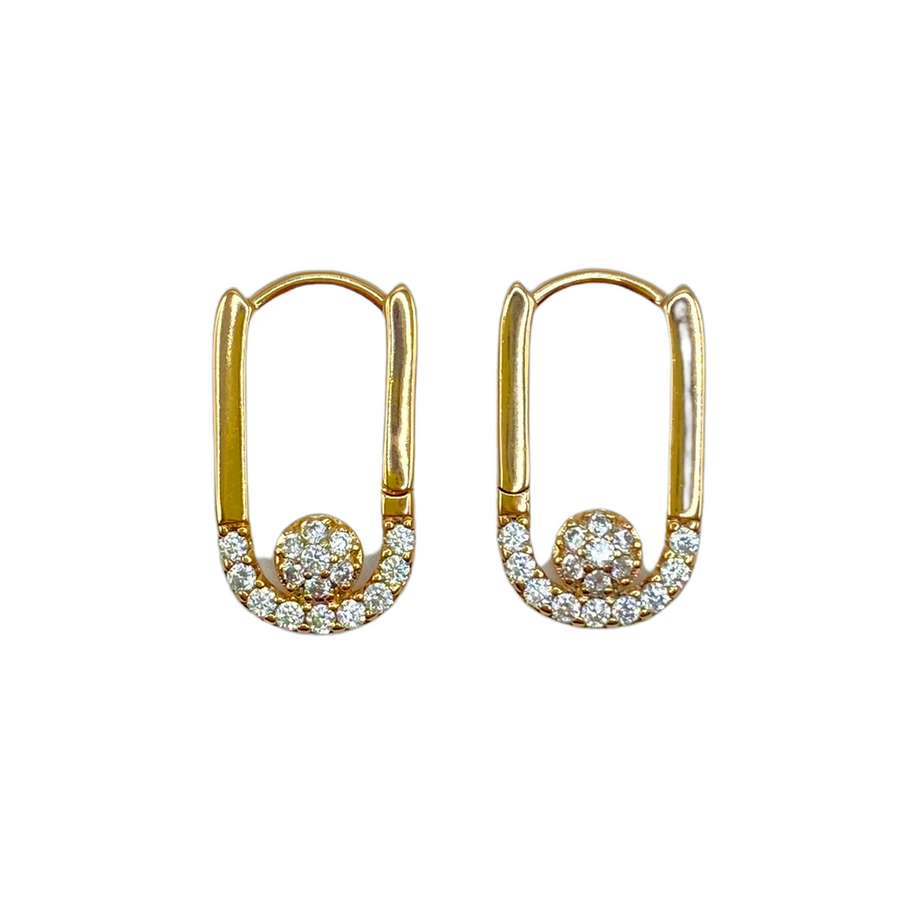 Huggie clip con zirconia