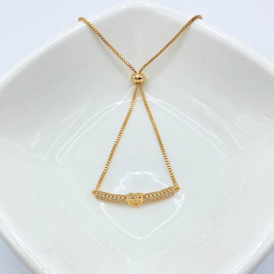 Pulsera corazón strass