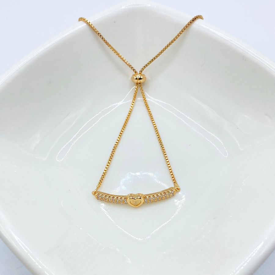 Pulsera corazón strass