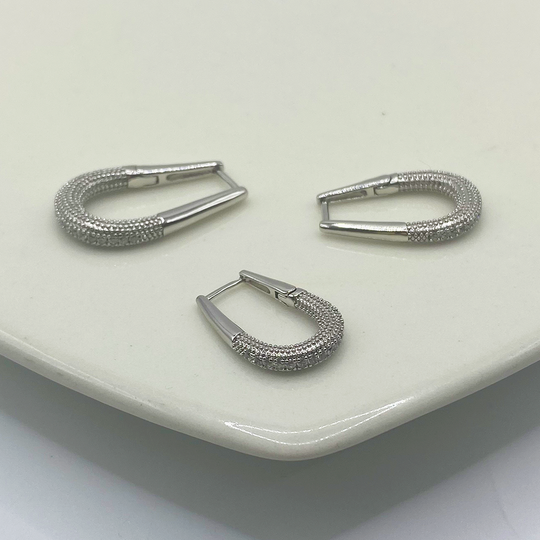 Pendiente Aros Plateados