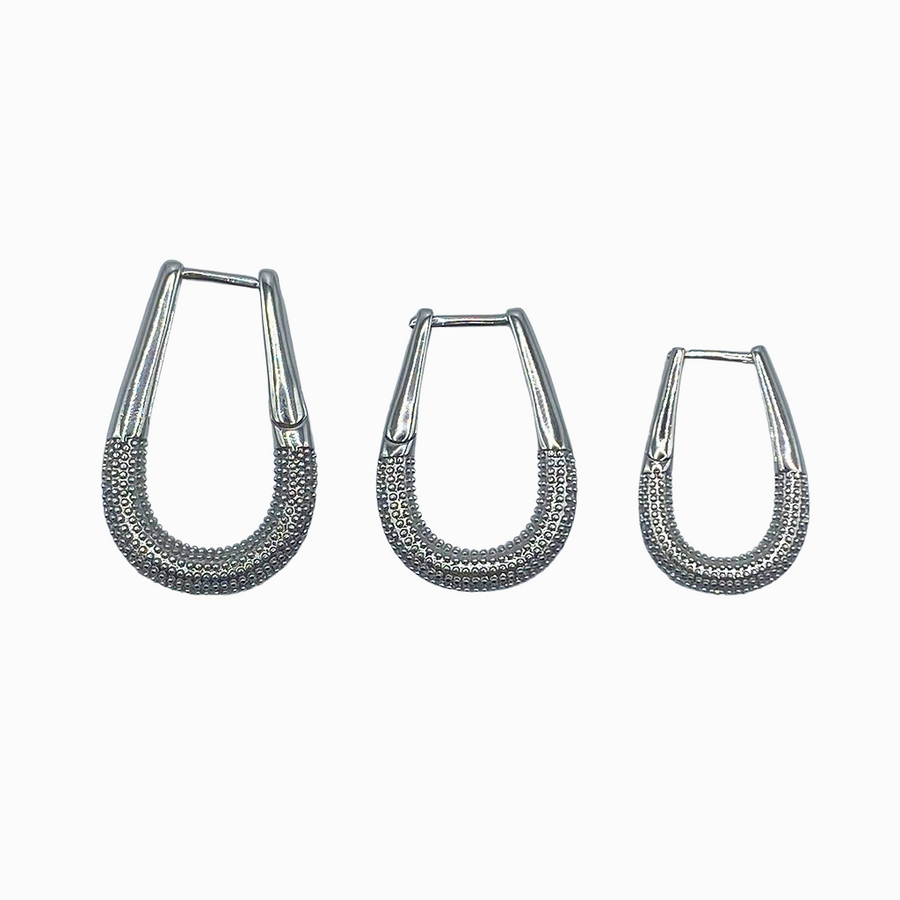 Pendiente Aros Plateados