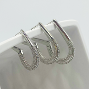 Pendiente Aros Plateados