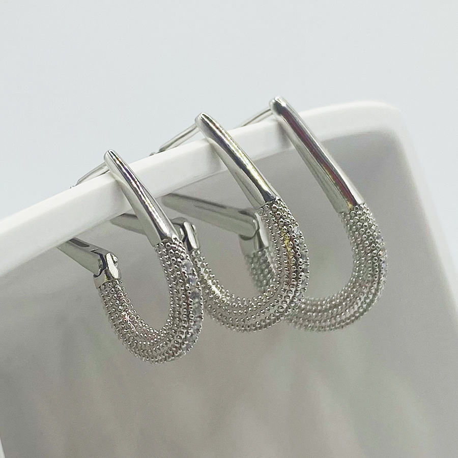 Pendiente Aros Plateados