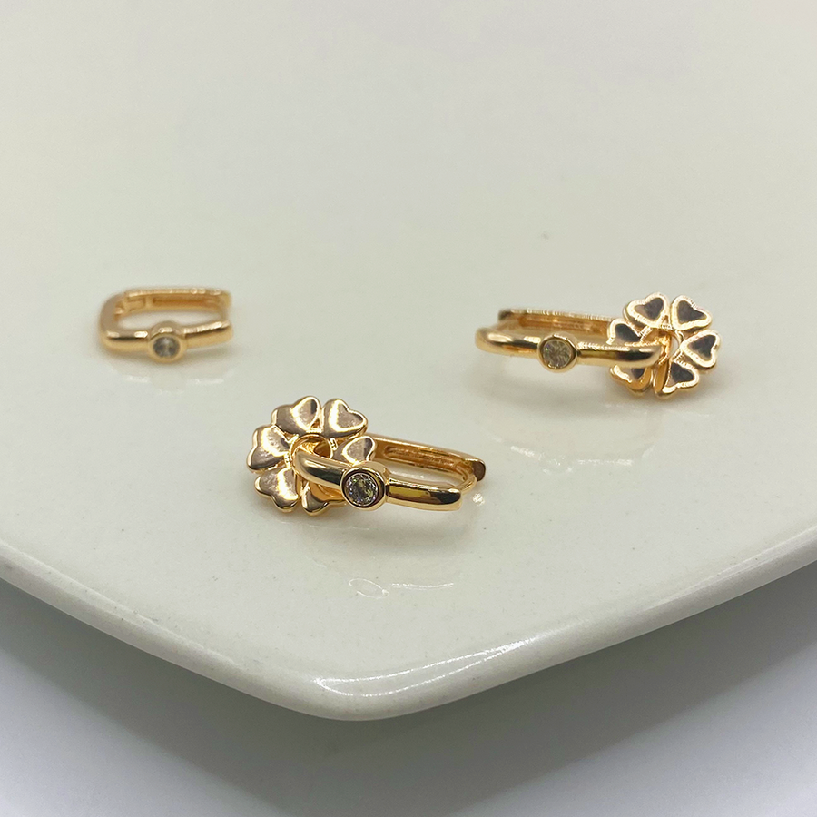 Pendiente Brillo Floral