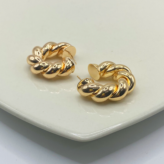 Arracada Glamorous Golden Braiding