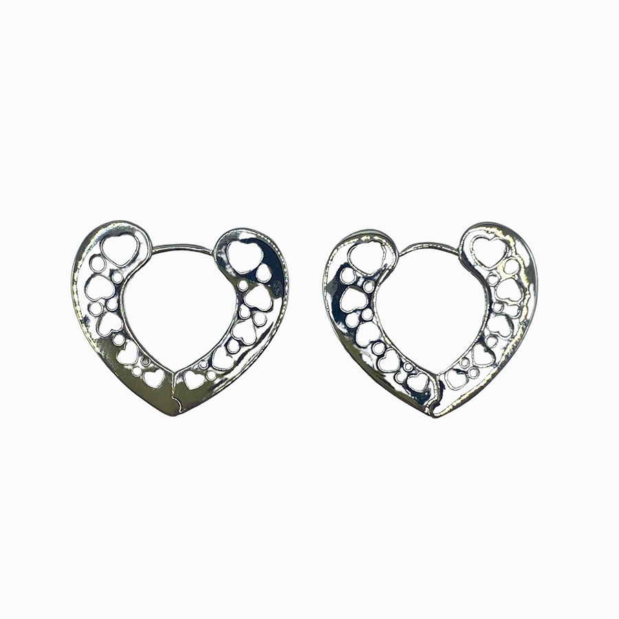 Arracada Silver Heart