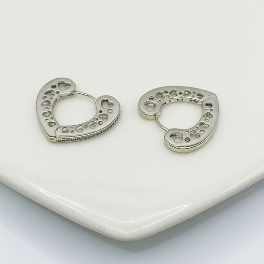 Arracada Silver Heart