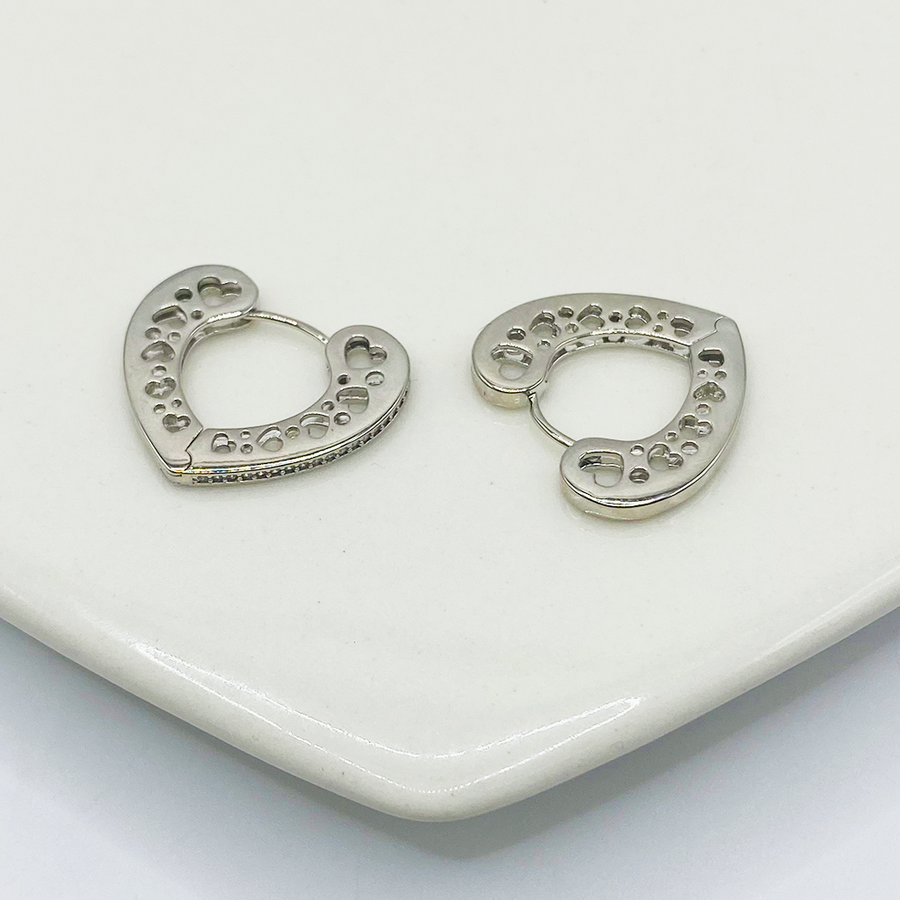 Arracada Silver Heart