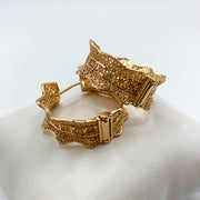 Arracada Ondulada Filigrana