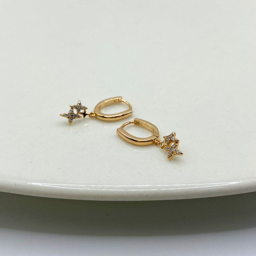 Pendiente Estrella 4 Puntas