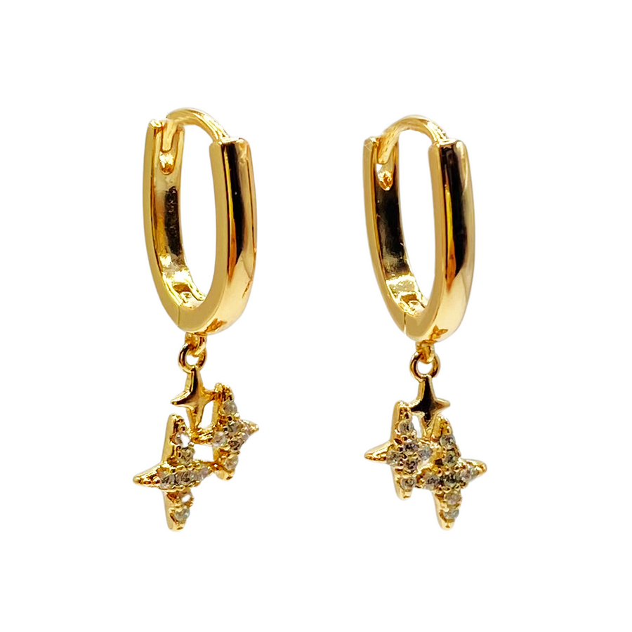 Pendiente Estrella 4 Puntas