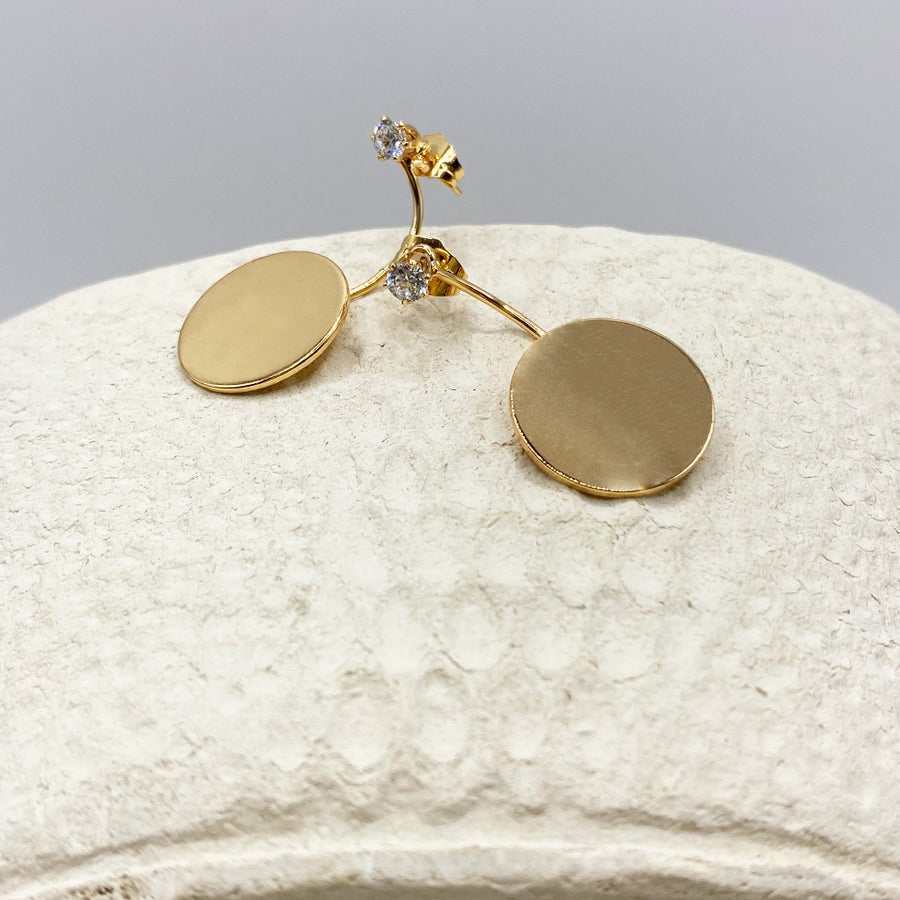 Pendiente Circular con Broquel