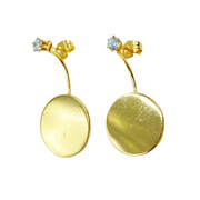 Pendiente Circular con Broquel