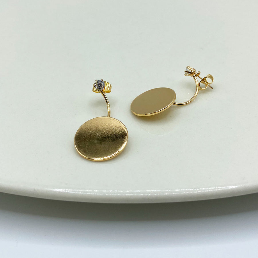 Pendiente Circular con Broquel