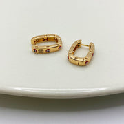 Huggie Alargado Red Evil Eye