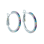 Arracada Rainbow Plateada