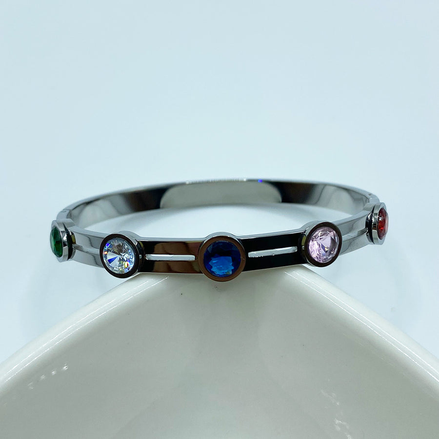 Brazalete Rainbow Plateado