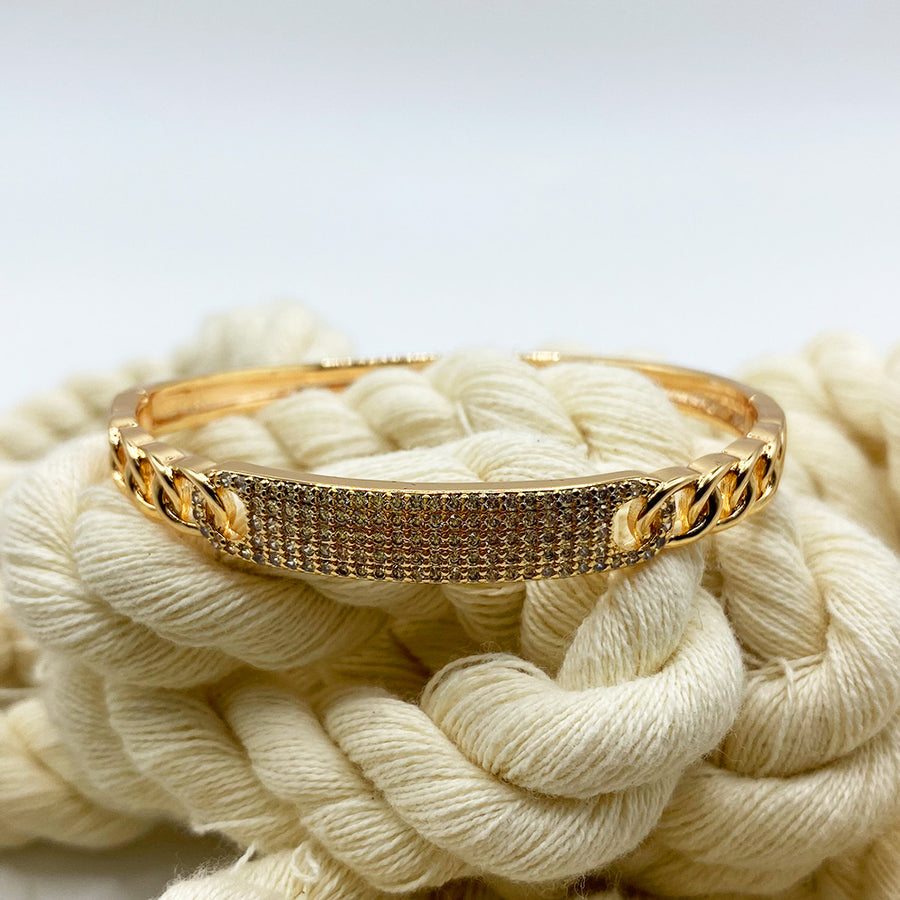 Brazalete Placa Strass