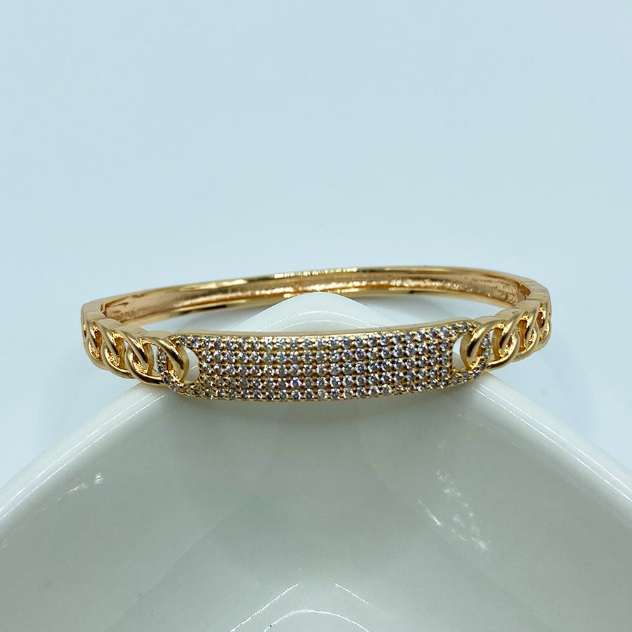 Brazalete Placa Strass