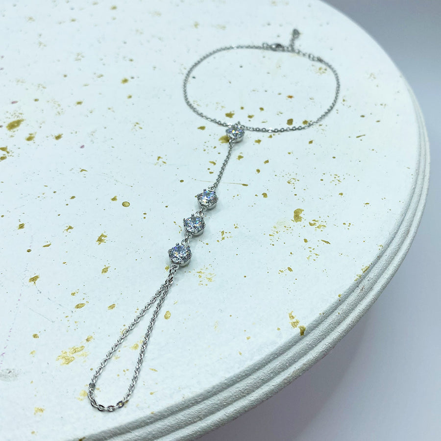 Pulsera & Anillo Plateada