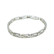 Pulsera con Grecas Plateada
