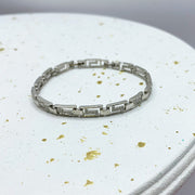 Pulsera con Grecas Plateada