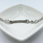 Pulsera Corazon & Mariposa Plateada