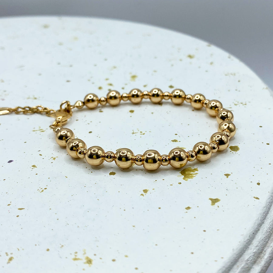 Pulsera Perlas Doradas