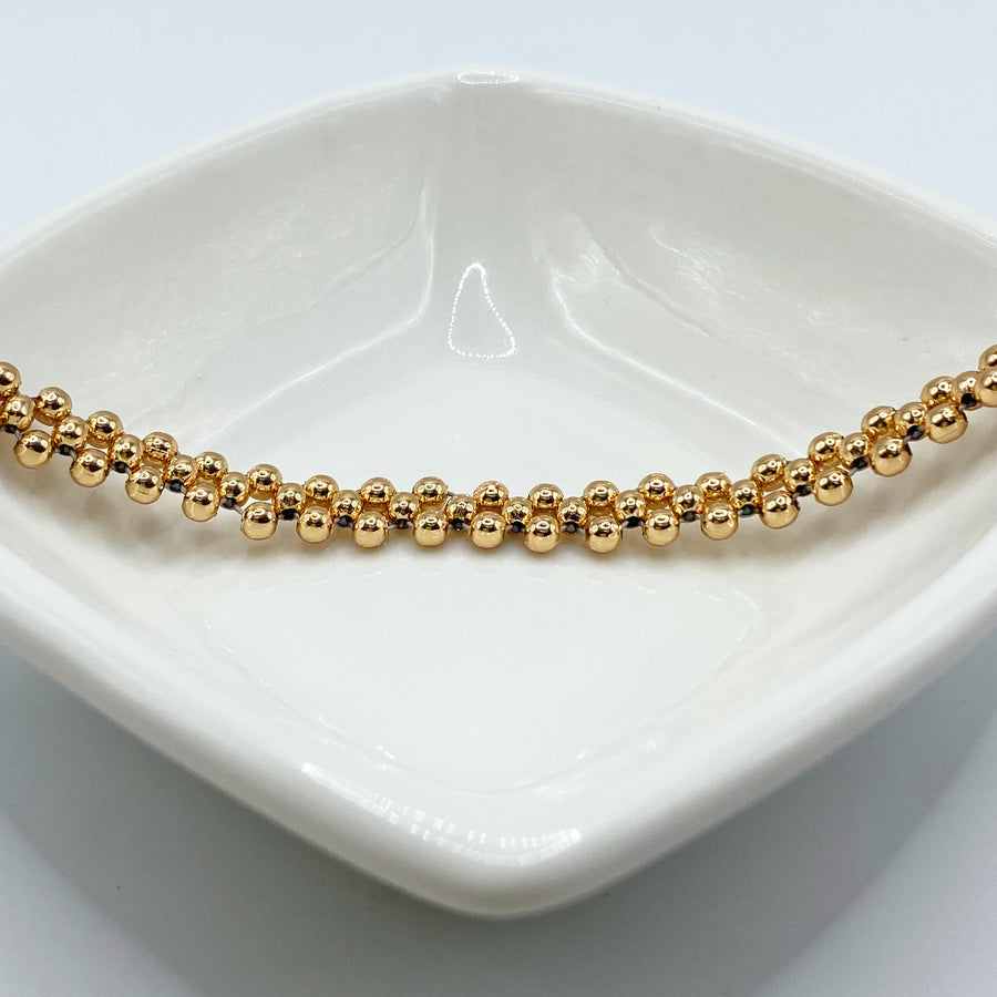 Pulsera Tejido Perlas