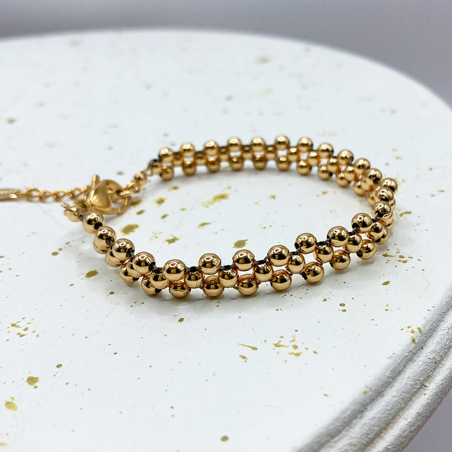 Pulsera Tejido Perlas