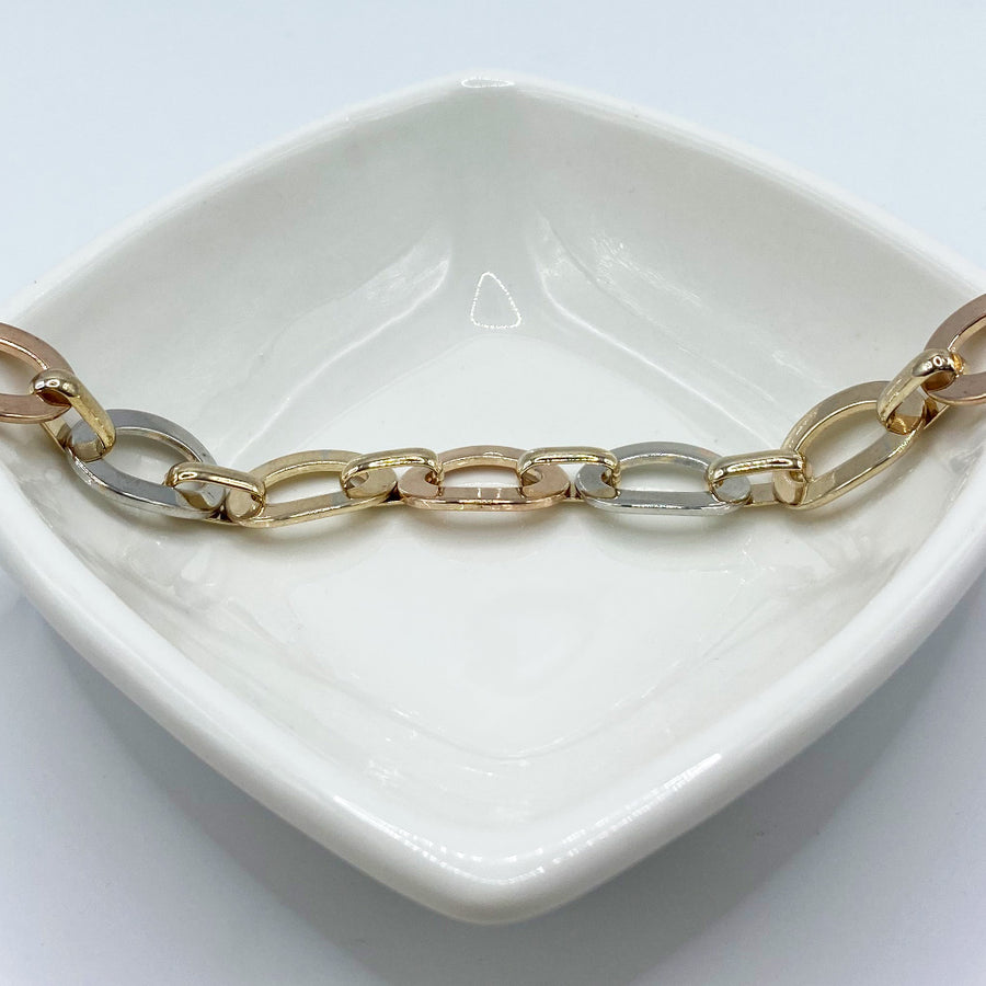 Pulsera Eslabones Oro Florentino