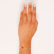 Pulsera Perlas & Ojo Turco