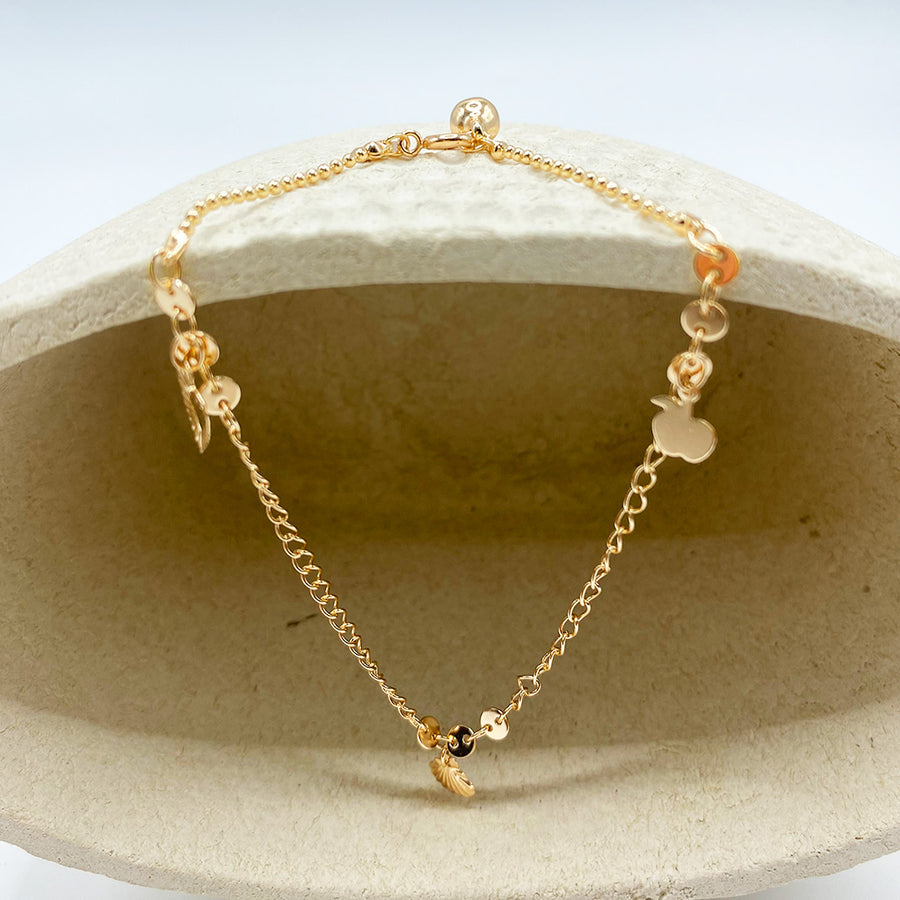 Tobillera Shell con Llamador de Ángel