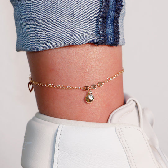 Tobillera Shell con Llamador de Ángel