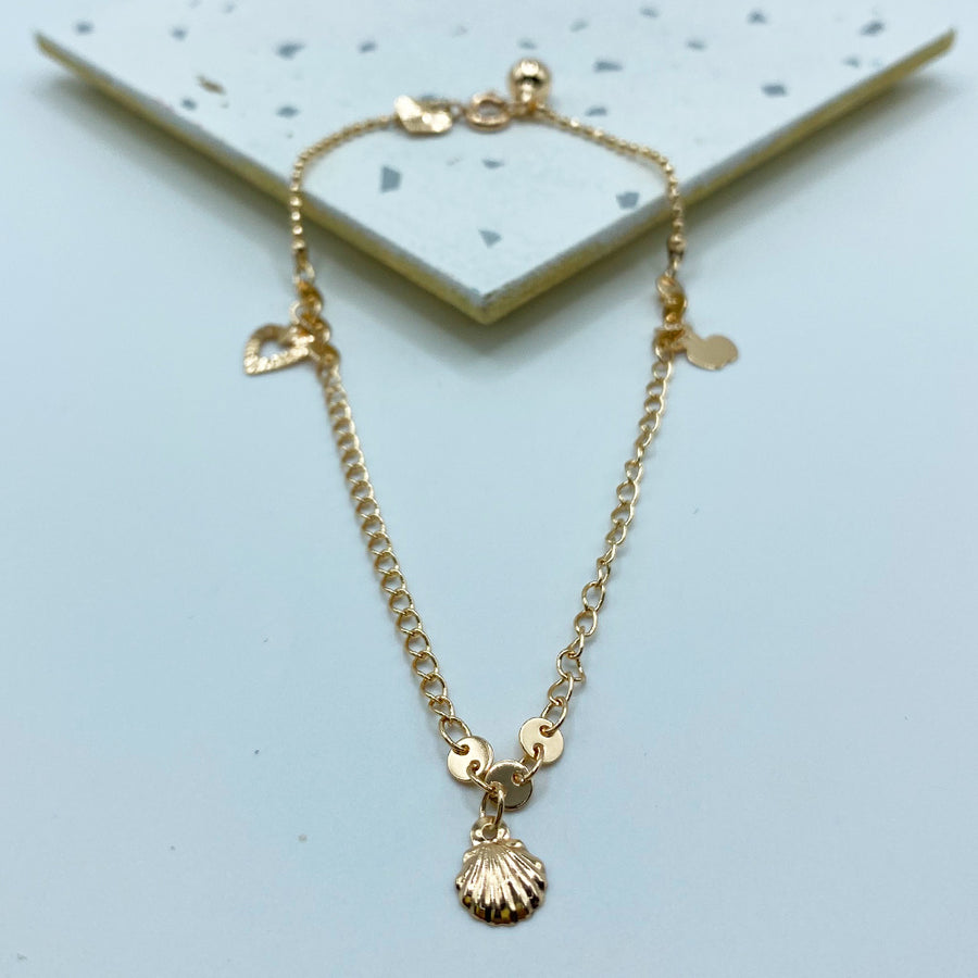 Tobillera Shell con Llamador de Ángel