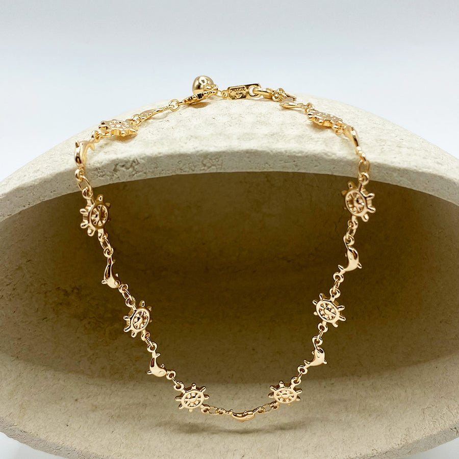 Tobillera Timón con Llamador de Ángel