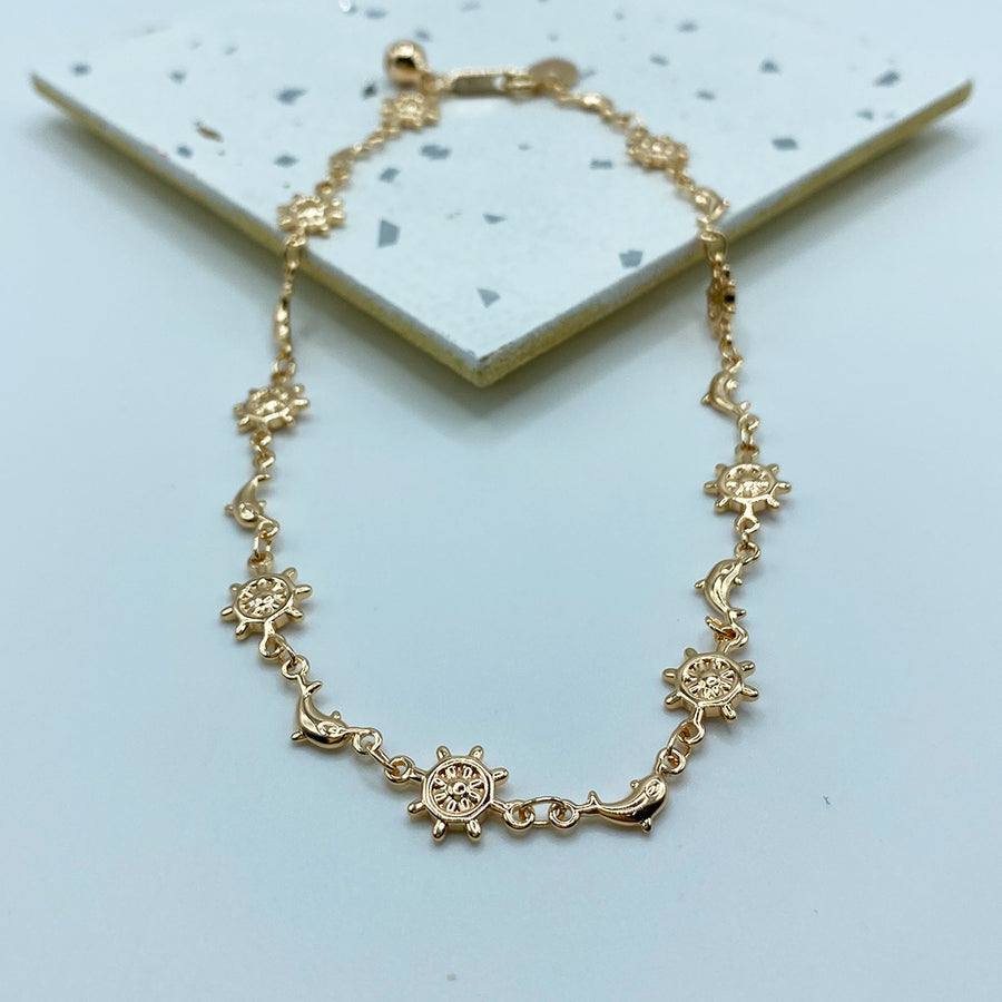 Tobillera Timón con Llamador de Ángel