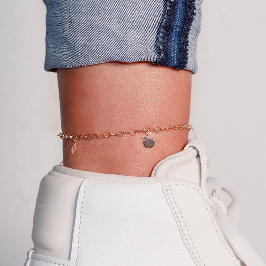 Tobillera Manzana con Llamador de Ángel