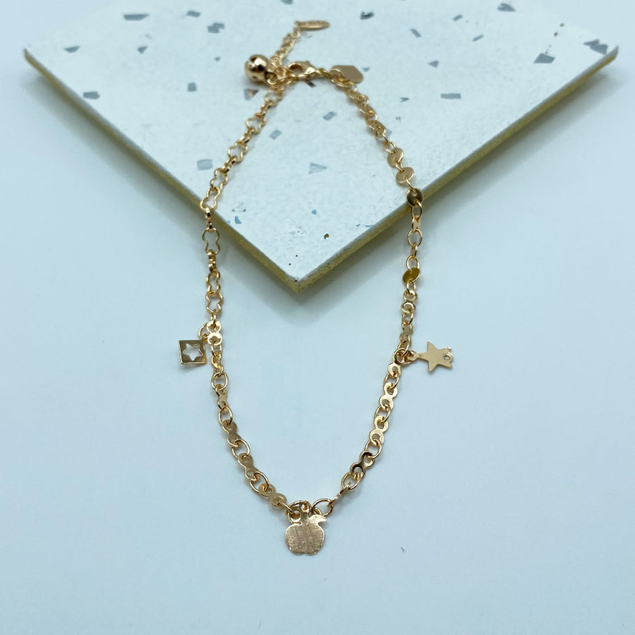 Tobillera Manzana con Llamador de Ángel