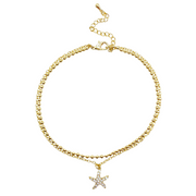 Tobillera Estrella de Mar con Llamador de Ángel