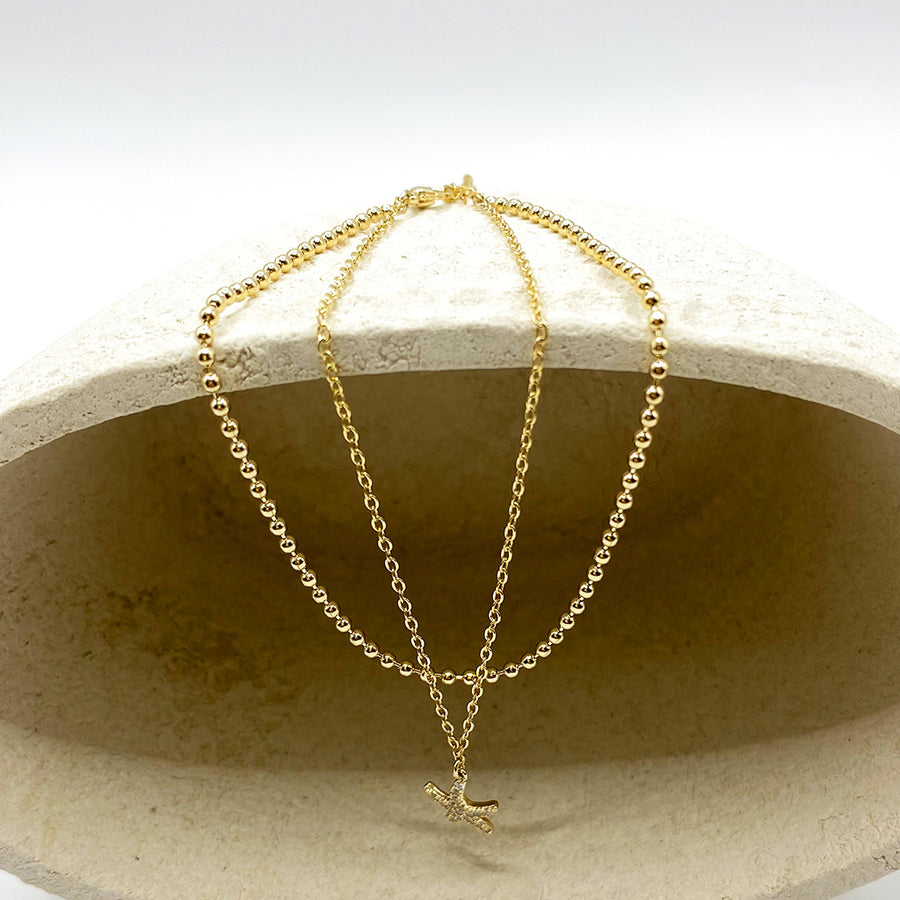 Tobillera Estrella de Mar con Llamador de Ángel