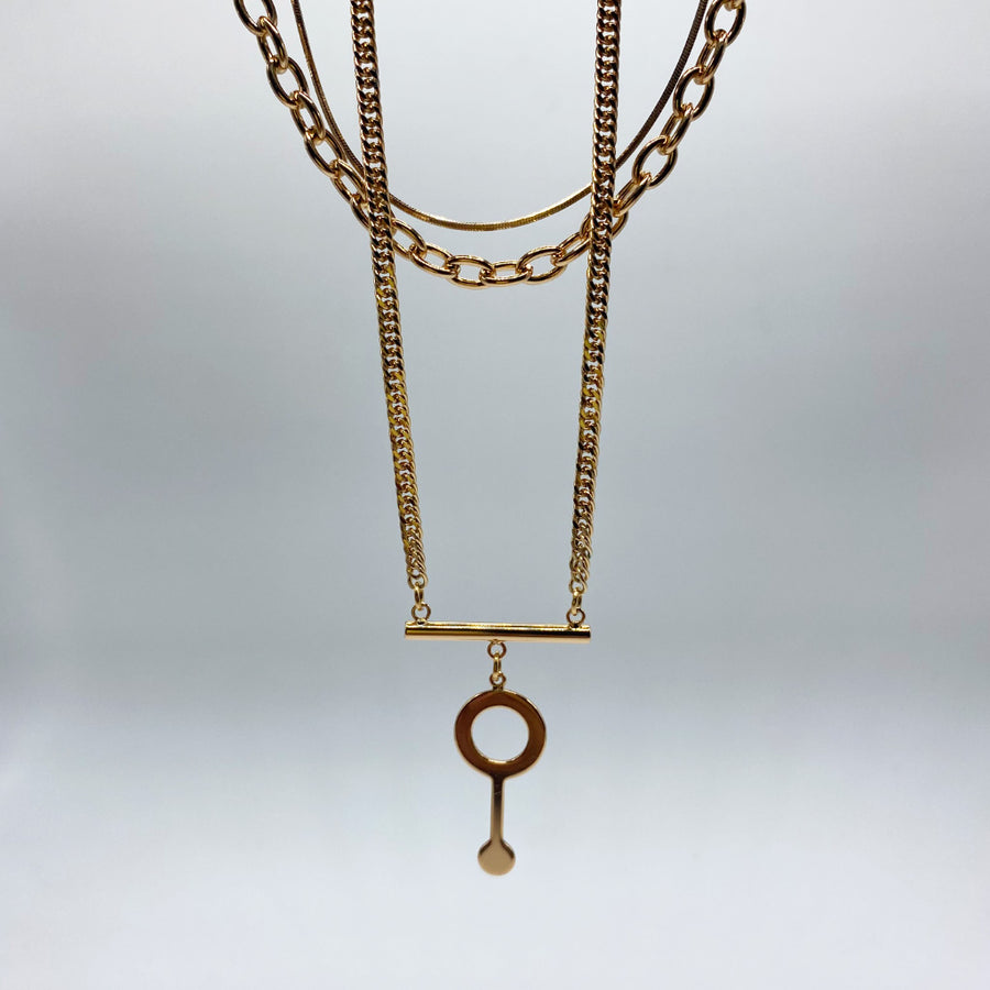 Gargantilla Triple con Llave