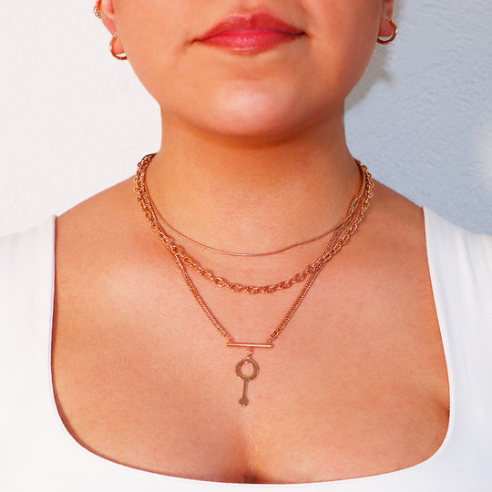 Gargantilla Triple con Llave