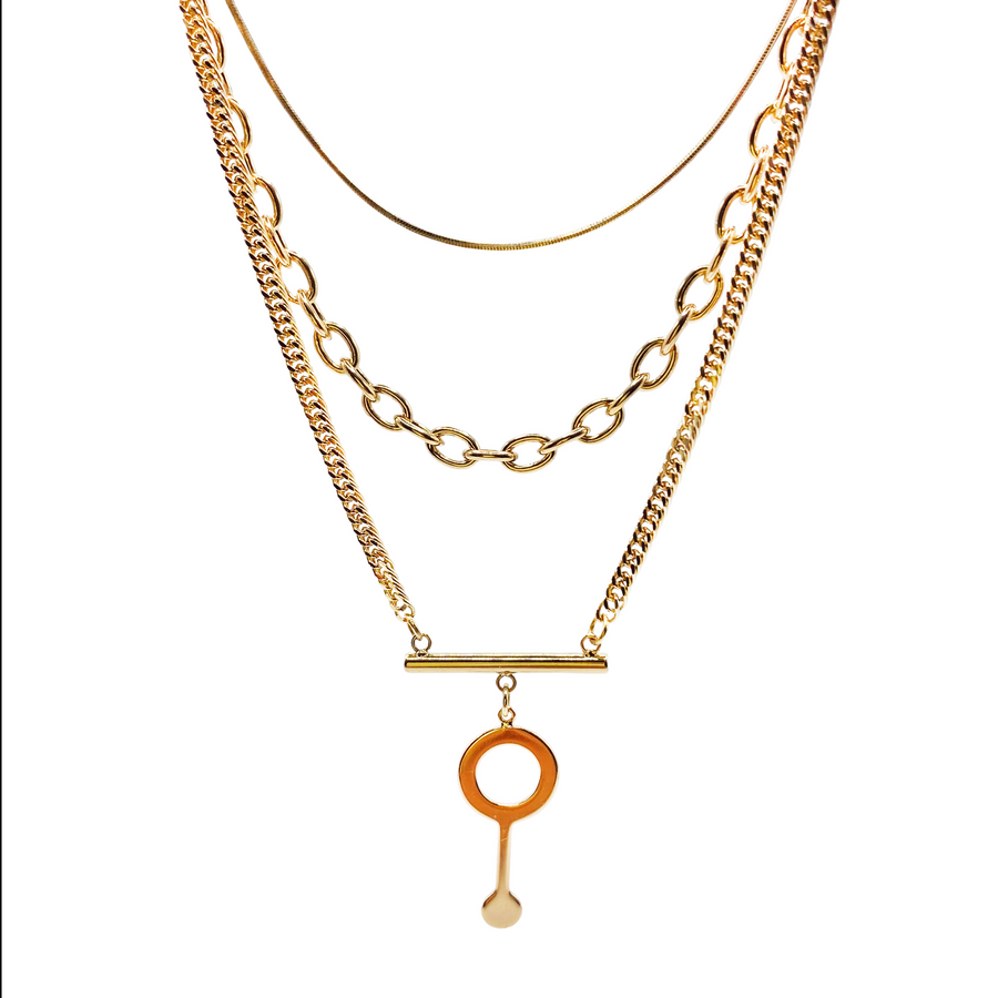 Gargantilla Triple con Llave