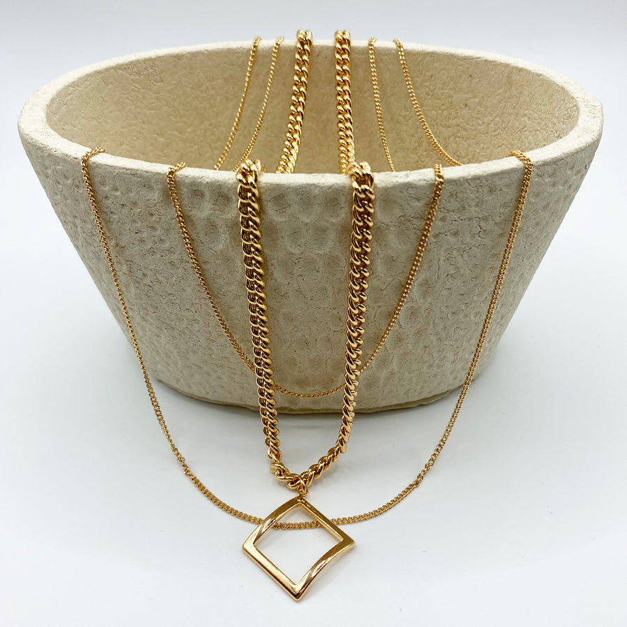 Gargantilla Triple Rombo