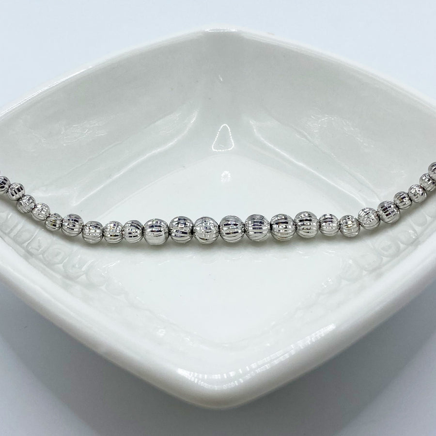 Pulsera Perlas Plateada