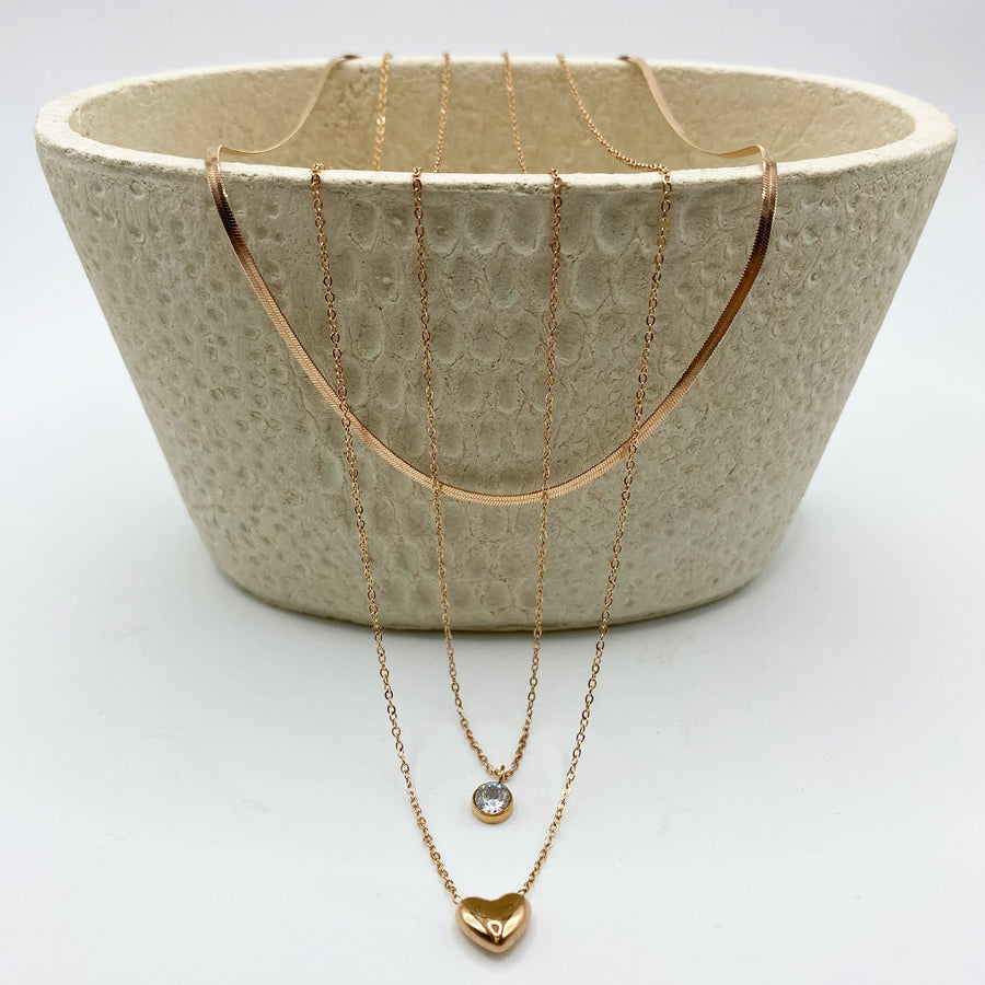 Gargantilla Doble Heart & Dot