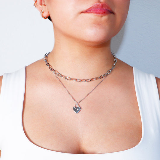 Gargantilla Doble Lock Heart