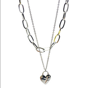 Gargantilla Doble Lock Heart